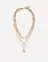 Layered Drop Chain Necklace-Gold