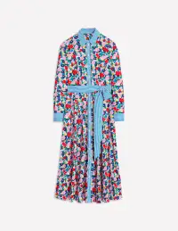 Amy Cotton Midi Shirt Dress-Multi. Painterly Meadow(Petite,2)