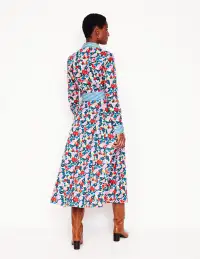 Amy Cotton Midi Shirt Dress-Multi. Painterly Meadow(Petite,2)
