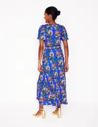 Ellie Flutter Maxi Tea Dress-Gallery Blue. Botanica Terrace(Petite,2)