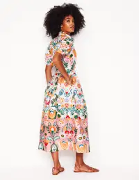 Alexa Maxi Shirt Dress-Ivory. Tulip Fusion(Petite,2)