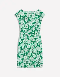 Florrie Jersey Dress-Rich Emerald. Blossom Swirl(Petite,2)
