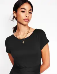 Amelie Jersey Dress-Black(Petite,2)
