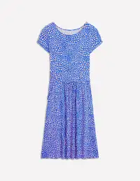 Amelie Jersey Dress-Gallery Blue. Heart Cluster(Petite,2)