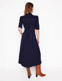 Anita Ponte Shirt Dress-Navy(Petite,2)