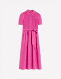 Amber Double Cloth Midi Dress-Cosmos Pink(Petite,2)