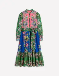 Mia Tiered Shirt Dress-Multi. Botanica Terrace(Petite,2)