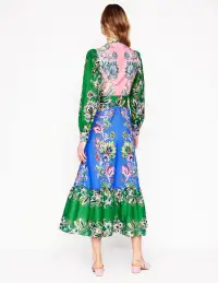 Mia Tiered Shirt Dress-Multi. Botanica Terrace(Petite,2)