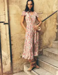 Nicola Jersey Tea Dress-Multi. Wildflower Garden(Petite,2)
