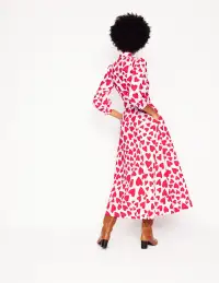 Clara Cotton Shirt Dress-Ivory. Heart Cluster(Petite,2)