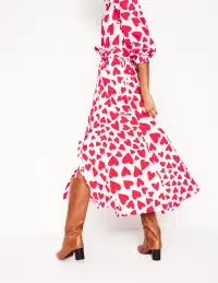 Clara Cotton Shirt Dress-Ivory. Heart Cluster(Petite,2)