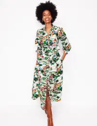 Clara Cotton Shirt Dress-Multi. Painted Village
