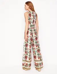 V-Neck Linen Jumpsuit-Ivory. Botanica Terrace(Petite,2)