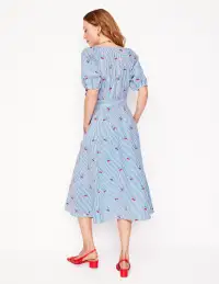 Bria Embroidered Midi Dress-Cherries Embroidery(Petite,2)