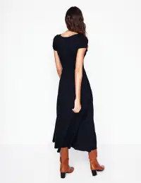 Melanie Jersey Midi Dress-Black(Petite,2)