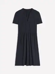 Naomi Short Sleeve Dress-Navy(Petite,2)