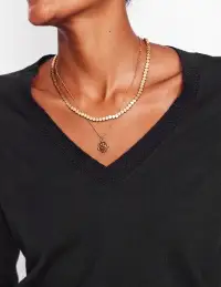 Emilia Cotton V Neck Sweater-Black(XS)