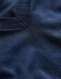 Emilia Cotton V Neck Sweater-Navy(XS)
