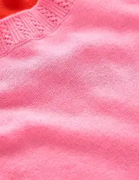 Emilia Cotton Crew T-shirt-Pink Rose / Firecracker Red(XS)