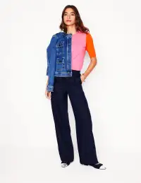 Emilia Cotton Crew T-shirt-Pink Rose / Firecracker Red(XS)