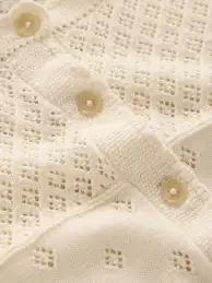 Rosalie Pointelle Cardigan-Warm Ivory(XS)