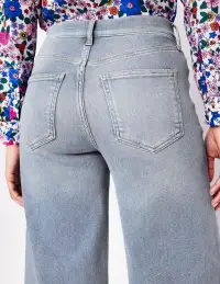 High Rise Wide Leg Jeans-Light Vintage(Petite,25)