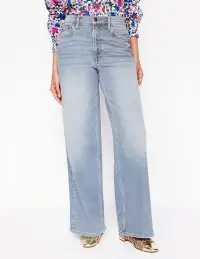 High Rise Wide Leg Jeans-Light Vintage(Petite,25)