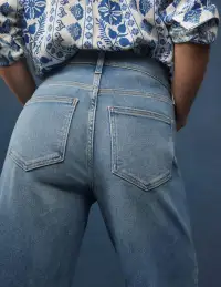 High Rise Wide Leg Jeans-Light Vintage(Petite,25)