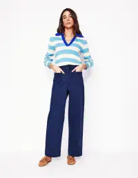 Primrose Patch Pocket Pants-Navy
