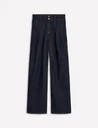 Mid Rise Fluid Denim Pants-Indigo Rinse(Regular,25)