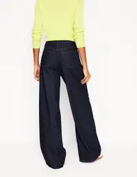 Mid Rise Fluid Denim Pants-Indigo Rinse(Regular,25)