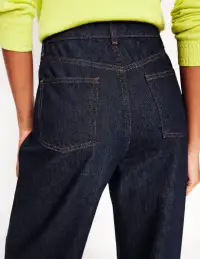 Mid Rise Fluid Denim Pants-Indigo Rinse(Regular,25)