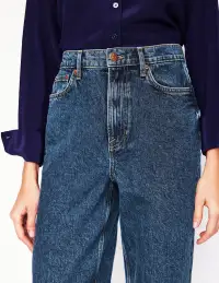 High Rise Column Leg Jeans-Dark Vintage(Petite,25)