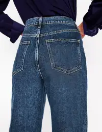 High Rise Column Leg Jeans-Dark Vintage(Petite,25)