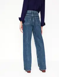 High Rise Column Leg Jeans-Dark Vintage(Petite,25)