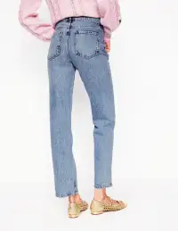 High Rise Rigid Straight Jeans-Light Vintage(Petite,25)