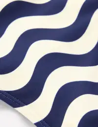 Classic Bikini Bottoms-French Navy. Mono Wave(2)