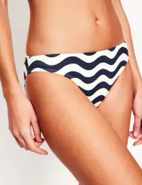 Classic Bikini Bottoms-French Navy. Mono Wave(2)