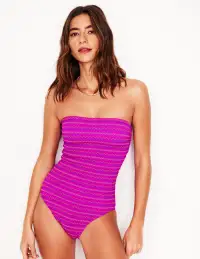 Skyros Smocked Swimsuit-Very fuchsia