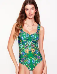 Sweetheart Swimsuit-Emerald. Oriental Paradise