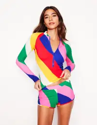 Swim Shorts-Multi. Rainbow Cascade