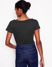 Supersoft Boat Neck T-Shirt-Black(2)