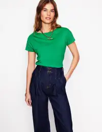 Supersoft Boat Neck T-Shirt-Rich Emerald(2)