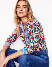 Sienna Cotton Shirt-Multi. Painterly Meadow