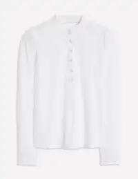 Supersoft Frill Henley Top-White(2)