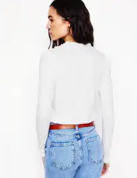 Supersoft Frill Henley Top-White(2)