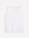 Regular V-Neck Slub Tank-White(XS)