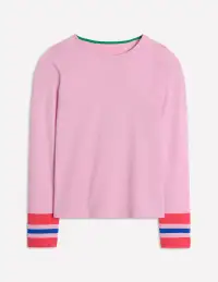 Stripe Cuff Top-Mauve and Camelia Pink Stripe(2)