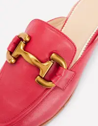 Iris Snaffle Mule Loafers-Red(36)