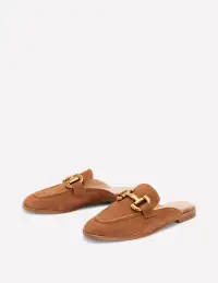 Iris Snaffle Mule Loafers-Tan(36)